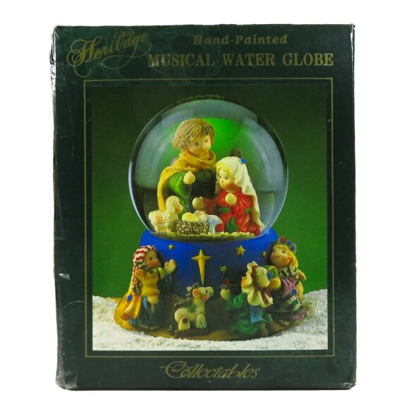 Vintage O'WELL NOVELTY Heritage Musical Water Globe Hand Painted "Silent Night" - Picture 14 of 15